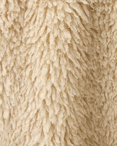 INGNI(イング) リボン取り外しスタンドボアブルゾン ベージュ