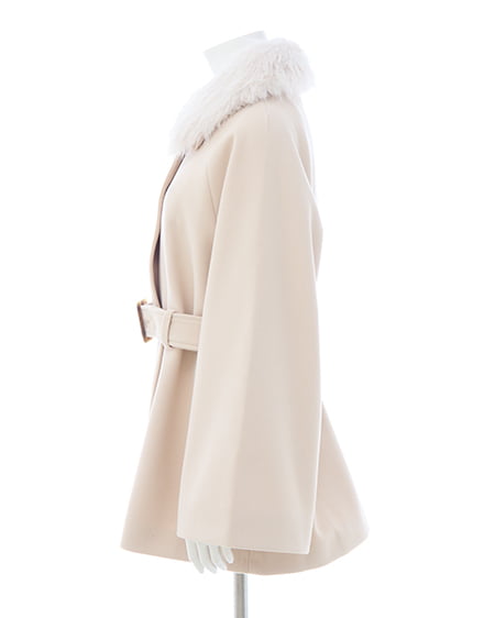 INGNI(イング) エコファー取り外しケープライクコート アイボリー