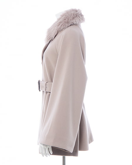 INGNI(イング) エコファー取り外しケープライクコート グレージュ