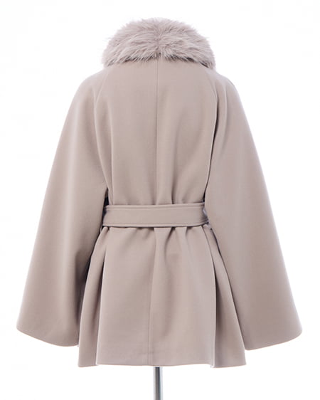 INGNI(イング) エコファー取り外しケープライクコート グレージュ