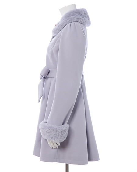 INGNI(イング) エコファー取り外し4Wayドーリーコート グレー