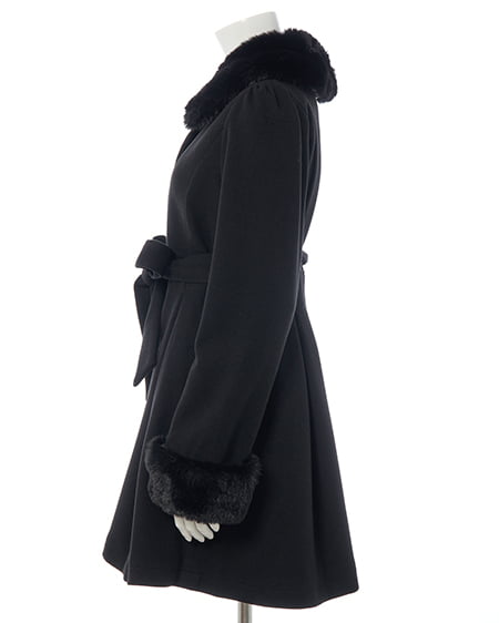 INGNI(イング) エコファー取り外し4Wayドーリーコート クロ