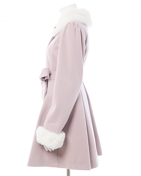 INGNI(イング) エコファー取り外し4Wayドーリーコート ピンク