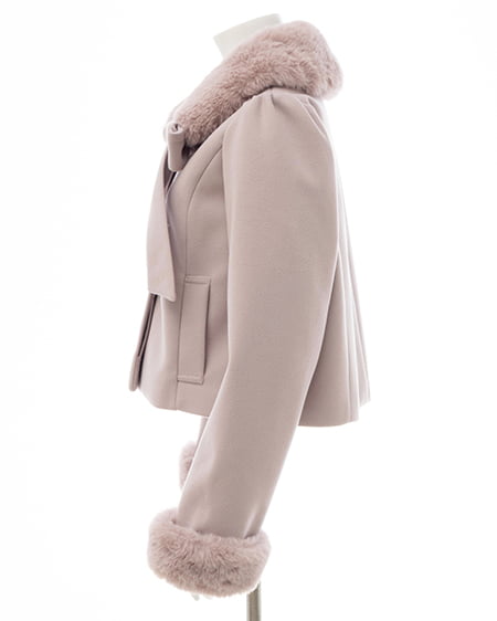 INGNI(イング) マルチWayビッグリボンショート丈コート ピンク