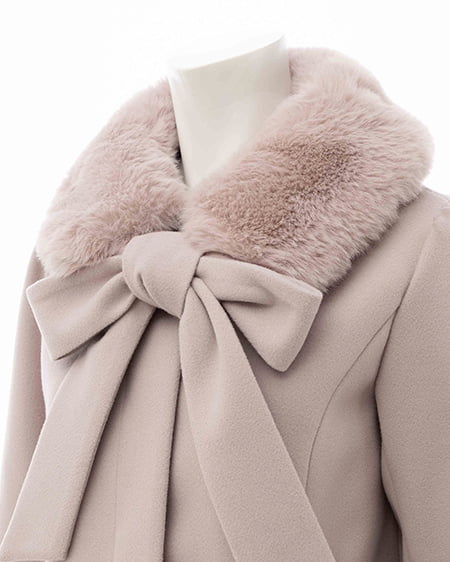 INGNI(イング) マルチWayビッグリボンショート丈コート ピンク