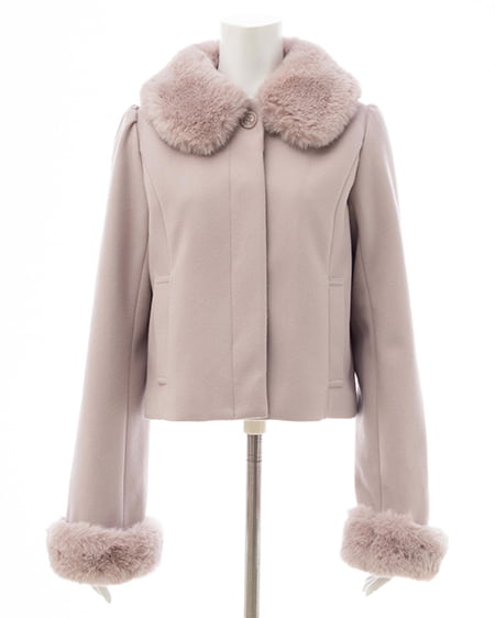 INGNI(イング) マルチWayビッグリボンショート丈コート ピンク