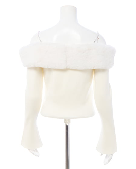 INGNI(イング) 2Wayエコファーオフショルニット アイボリー