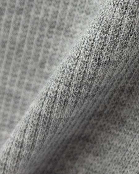 INGNI(イング) レースレイヤード風リボン付き半袖リブトップス グレー