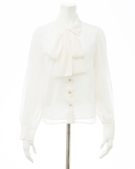 INGNI(イング) シアーボウタイブラウス オフホワイト