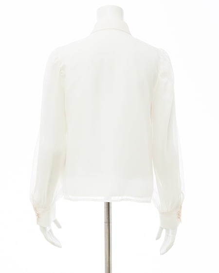 INGNI(イング) シアーボウタイブラウス オフホワイト