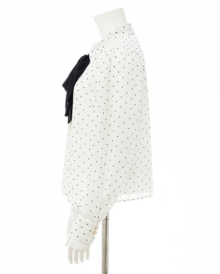 INGNI(イング) シアーボウタイブラウス オフ/ドット