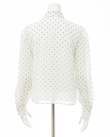 INGNI(イング) シアーボウタイブラウス オフ/ドット