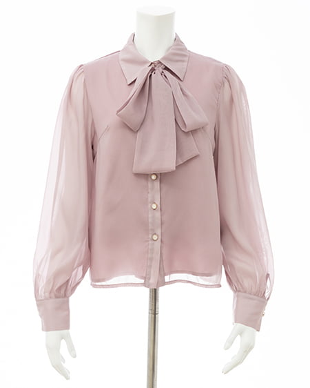 INGNI(イング) シアーボウタイブラウス ピンク