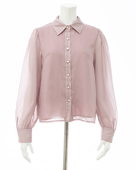 INGNI(イング) シアーボウタイブラウス ピンク