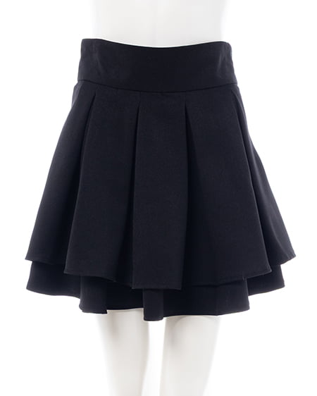 バックレースアップタックフレアスカート