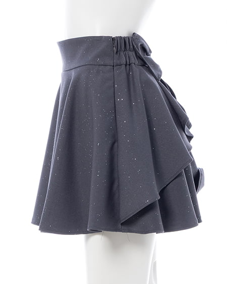 INGNI(イング) バックリボンラメフレアスカパン グレー