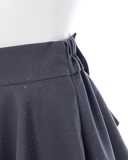 INGNI(イング) バックリボンラメフレアスカパン グレー