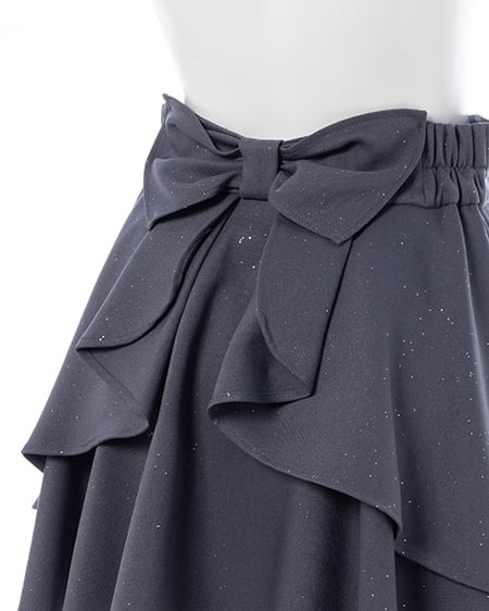 INGNI(イング) バックリボンラメフレアスカパン グレー