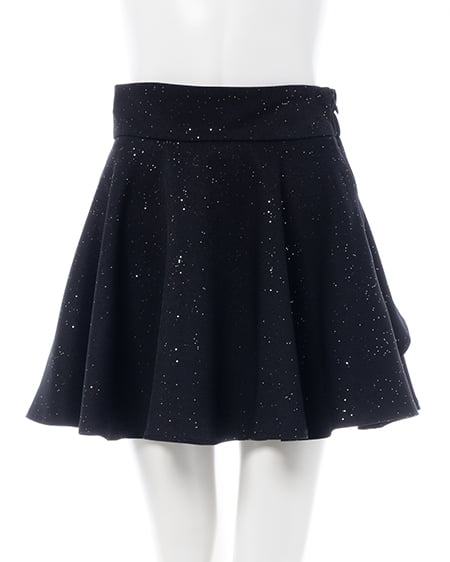 INGNI(イング) バックリボンラメフレアスカパン クロ