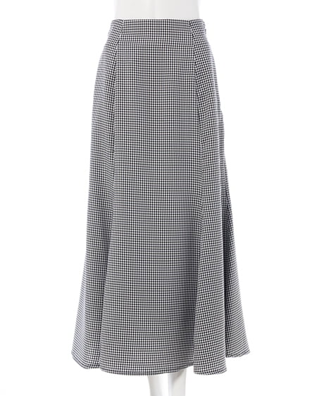 INGNI(イング) バックリボンマーメイドスカート クロ/ギンガム