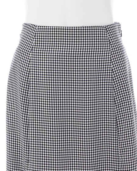 INGNI(イング) バックリボンマーメイドスカート クロ/ギンガム