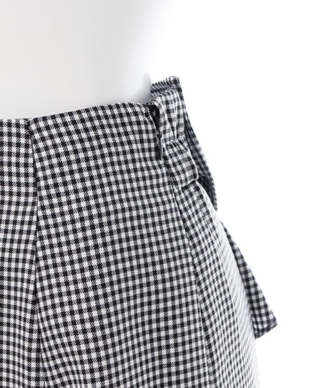 INGNI(イング) バックリボンマーメイドスカート クロ/ギンガム