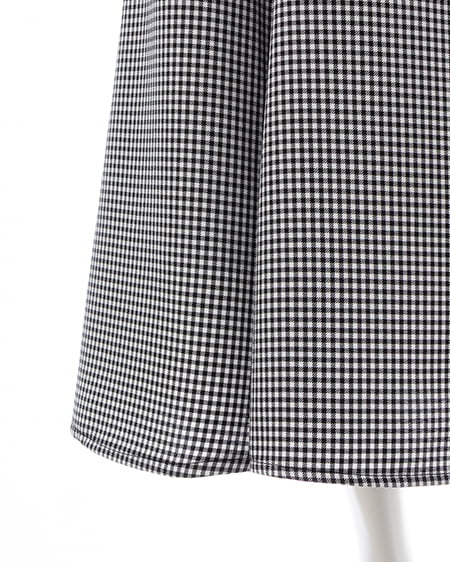 INGNI(イング) バックリボンマーメイドスカート クロ/ギンガム