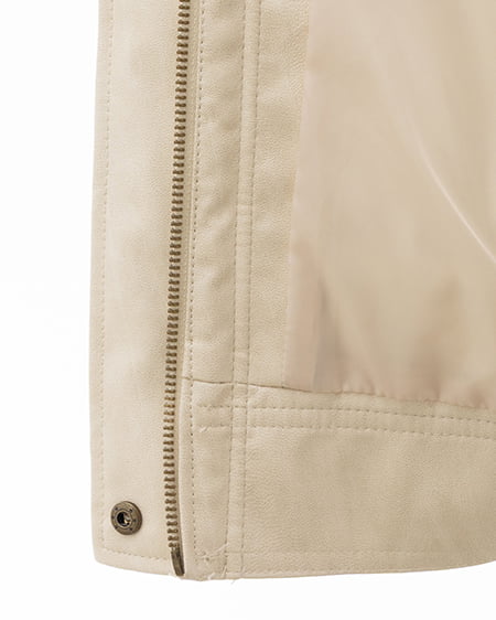 INGNI(イング) マルチWayリボンフェイクレザービッグブルゾン アイボリー