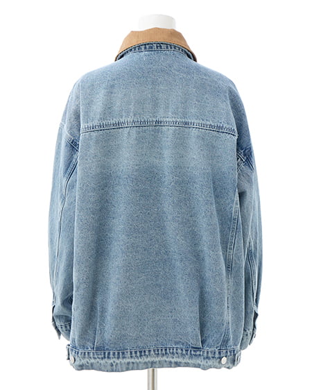 INGNI(イング) 襟異素材取り外しビッグGジャン デニム/ライトブルー