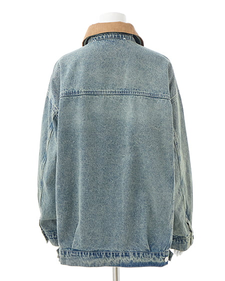 INGNI(イング) 襟異素材取り外しビッグGジャン デニム/ブルー