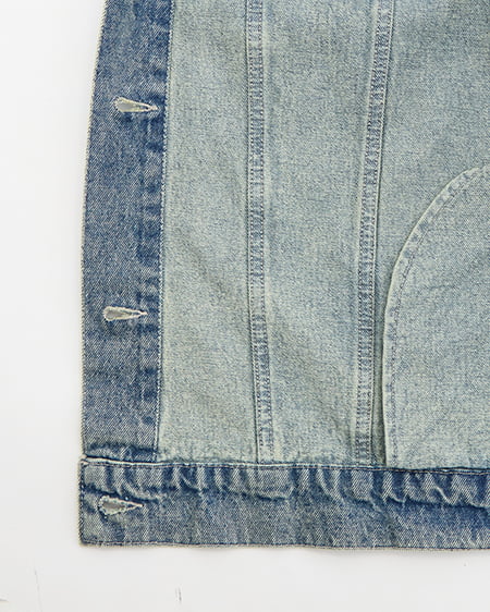 INGNI(イング) 襟異素材取り外しビッグGジャン デニム/ブルー