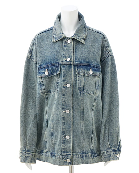 INGNI(イング) 襟異素材取り外しビッグGジャン デニム/ブルー