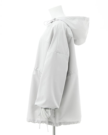 INGNI(イング) ミドル丈袖リボン2Wayマウンテンパーカー ライトグレー