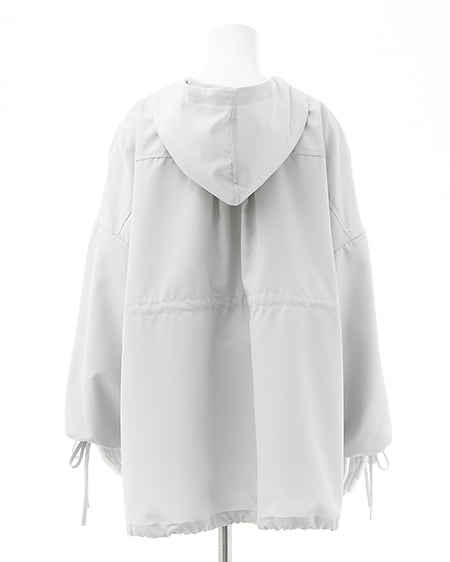 INGNI(イング) ミドル丈袖リボン2Wayマウンテンパーカー ライトグレー