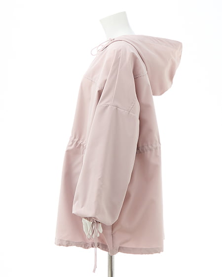 INGNI(イング) ミドル丈袖リボン2Wayマウンテンパーカー ピンク