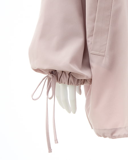 INGNI(イング) ミドル丈袖リボン2Wayマウンテンパーカー ピンク