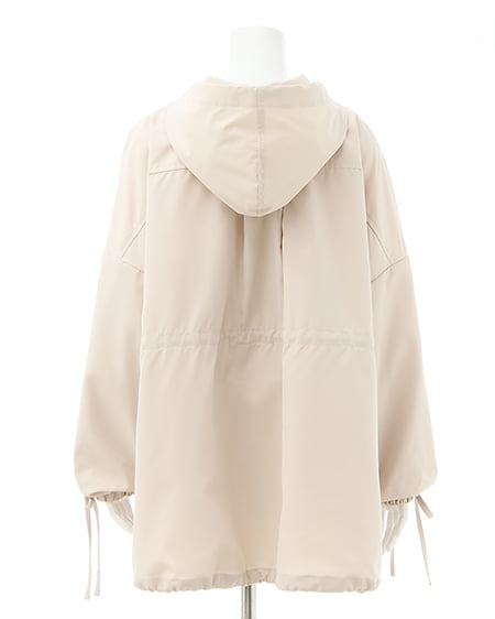 INGNI(イング) ミドル丈袖リボン2Wayマウンテンパーカー ライトベージュ