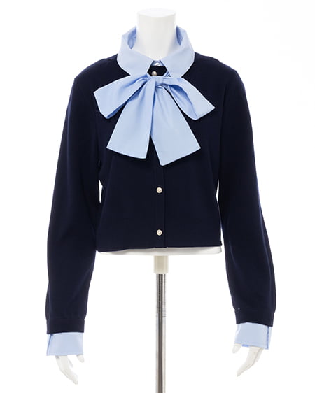 INGNI(イング) ボウタイドッキングニット コン/ブルー