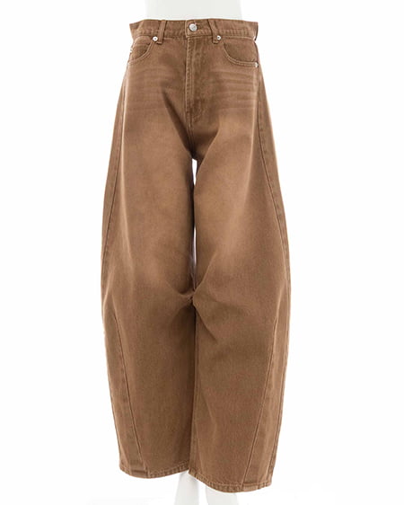 INGNI(イング) デニムカーブパンツ ブラウン