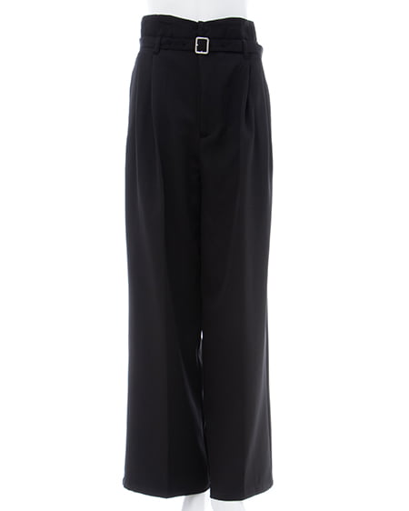 INGNI(イング) 共ベルト付ワイドパンツ クロ