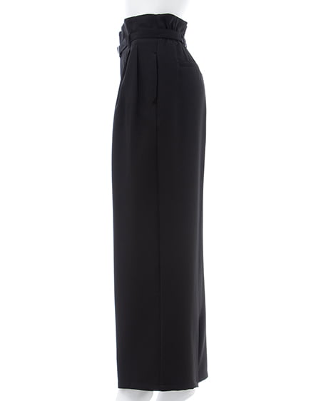 INGNI(イング) 共ベルト付ワイドパンツ クロ