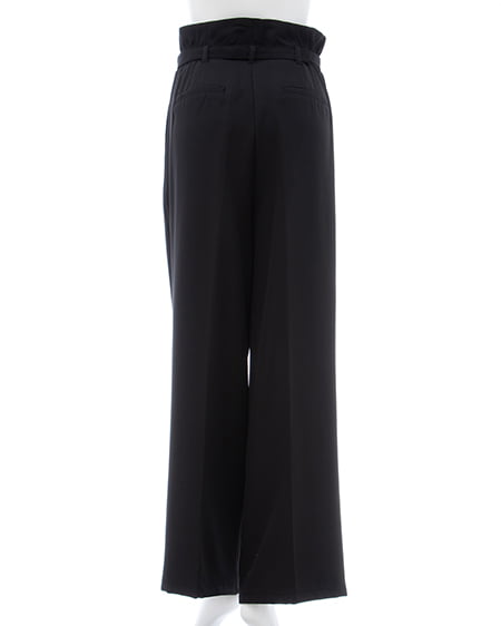 INGNI(イング) 共ベルト付ワイドパンツ クロ