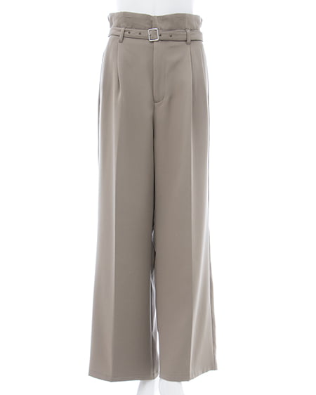 INGNI(イング) 共ベルト付ワイドパンツ ベージュ