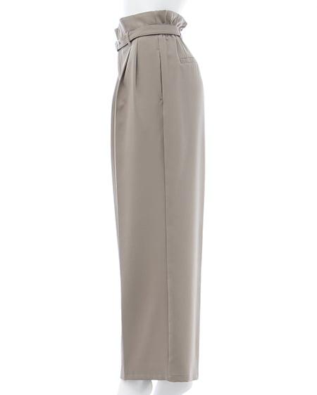 INGNI(イング) 共ベルト付ワイドパンツ ベージュ