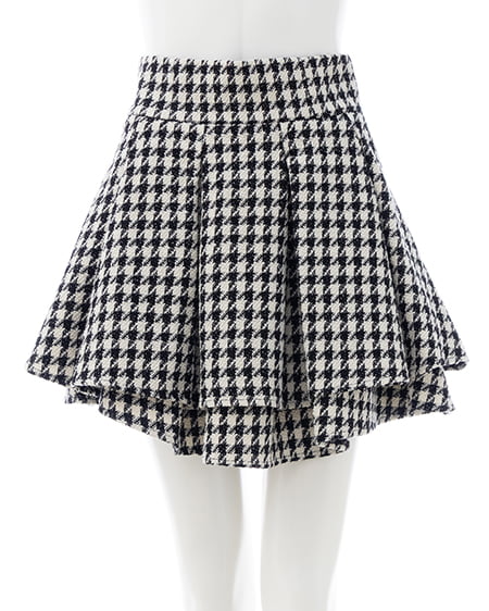 INGNI(イング) ツイードタックミニフレアスカート チドリ