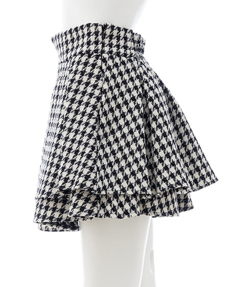 INGNI(イング) ツイードタックミニフレアスカート チドリ