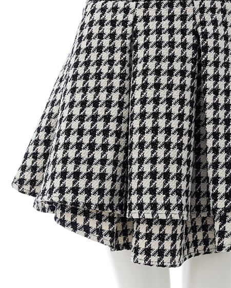 INGNI(イング) ツイードタックミニフレアスカート チドリ