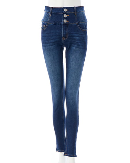 【4/8 2時までの限定価格】【S~Mサイズ】ハイウエストスキニーデニムパンツ