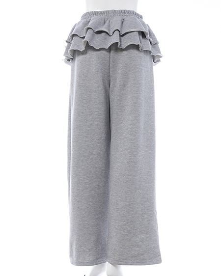 INGNI(イング) フリルスウェットパンツ グレー