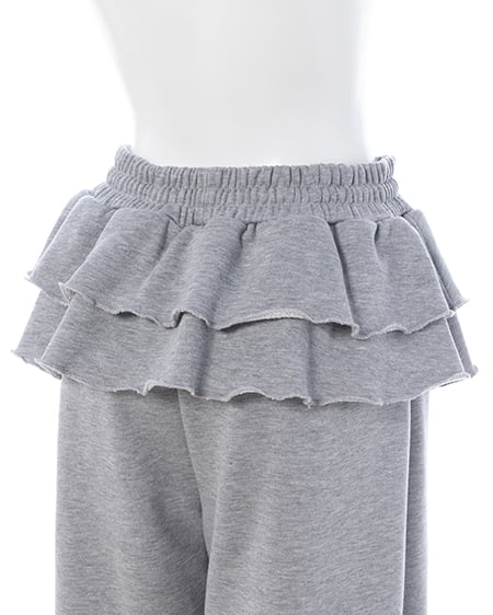 INGNI(イング) フリルスウェットパンツ グレー